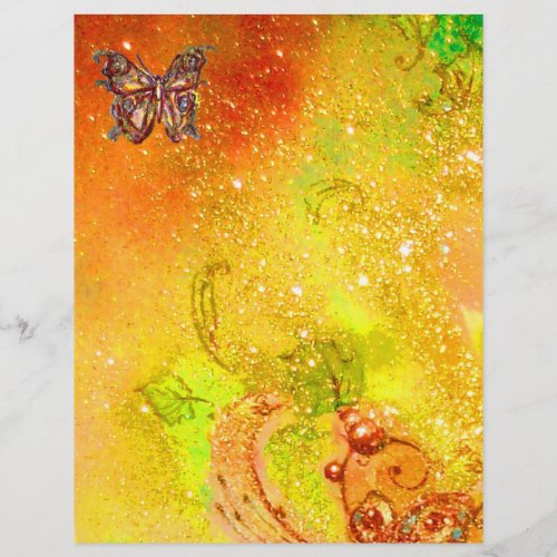 MAGIC BUTTERFLY IN GOLD SPARKLES