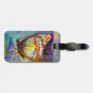MAGIC BUTTERFLY IN GOLD SPARKLES LUGGAGE TAG