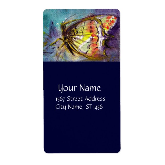 MAGIC BUTTERFLY Orange Yellow Blue Label (Front)