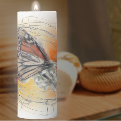 Magic Butterfly  Pillar Candle