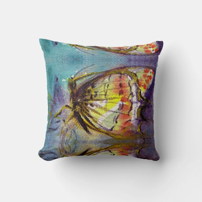 MAGIC BUTTERFLY THROW PILLOW (Front)