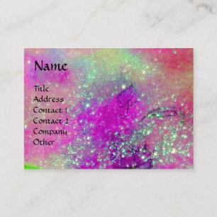 MAGIC BUTTERFLY violet,purple yellow gold sparkles Business Card