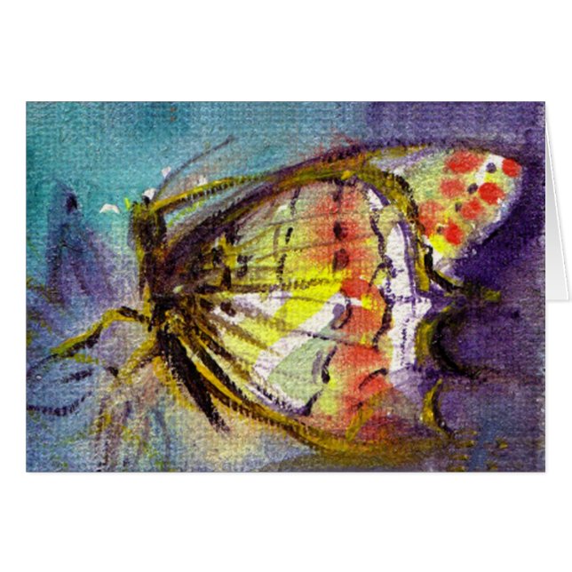 MAGIC BUTTERFLY WITH BLUE GOLD SPARKLES CARDS (Front Horizontal)