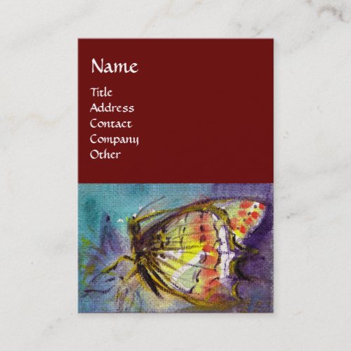 MAGIC BUTTERFLY Yellow Red Business Card