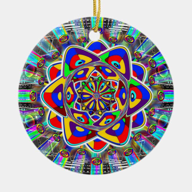 Magic Button Necklace or Ceramic Ornament (Front)