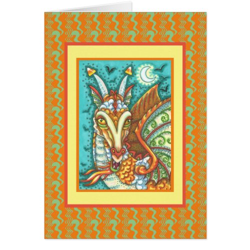 MAGIC CANDY CORN DRAGON HALLOWEEN FANTASY CARD