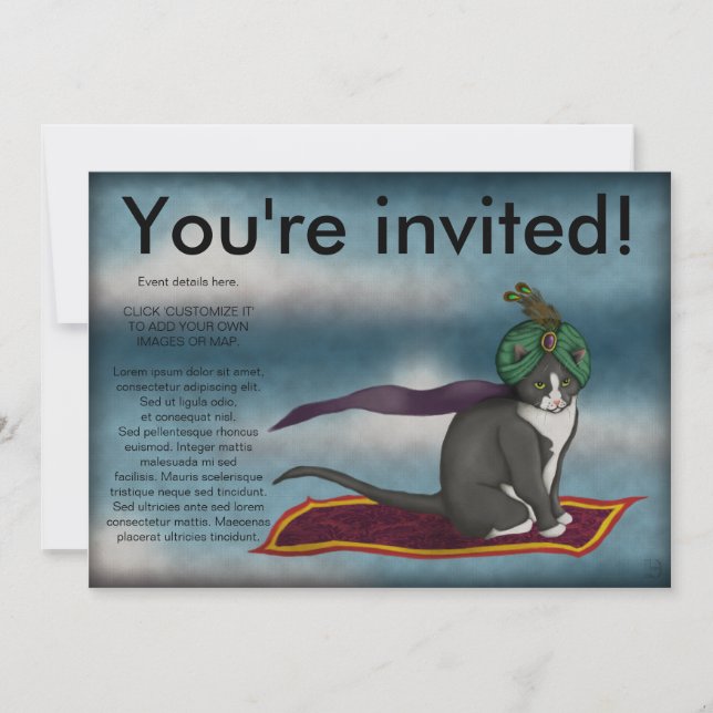 Magic Carpet Cat, invitation (Front)