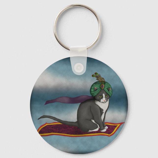 Magic Carpet Cat, keychain (Front)