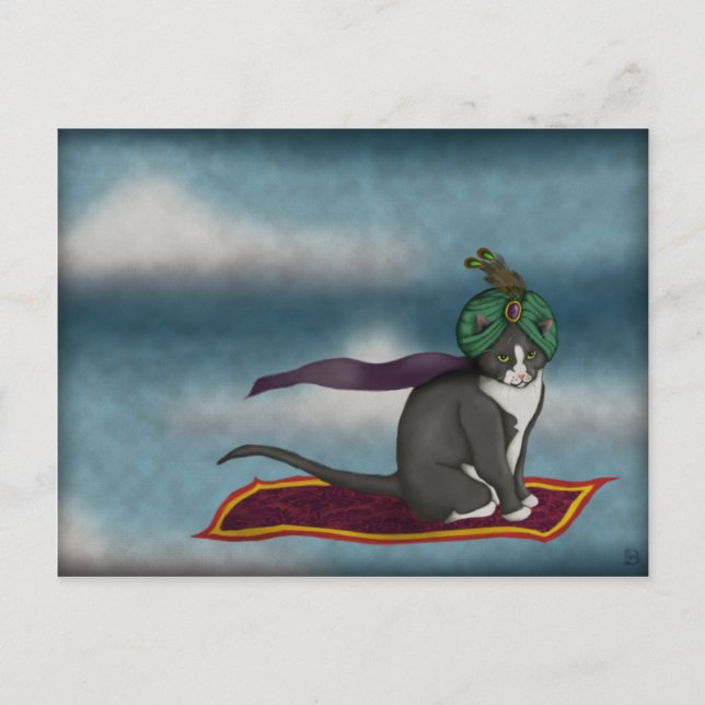 Magic Carpet Cat, postcard (Front)