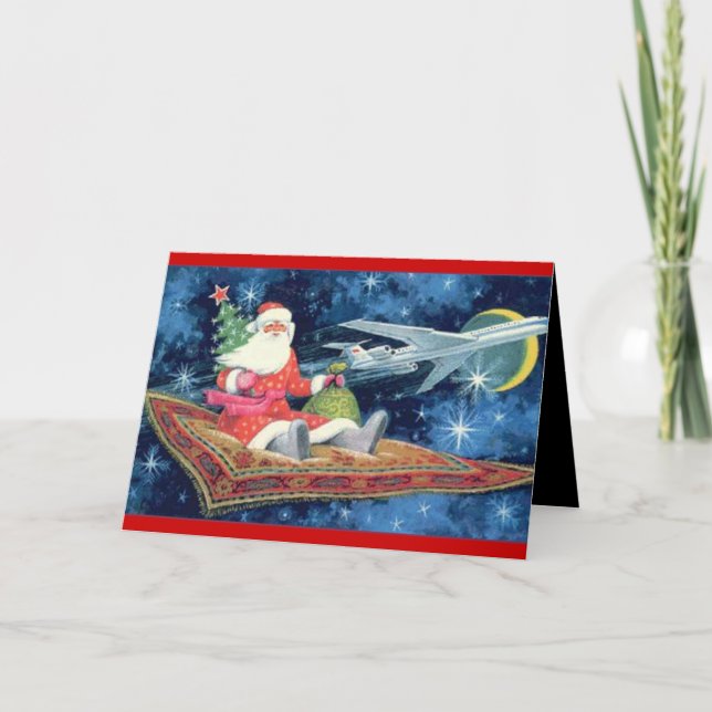 magic carpet santa holiday card (Front)
