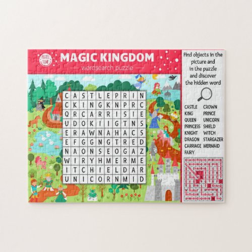 Magic Castle Word Search Kids Game Jigsaw Puzzle