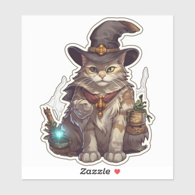Magic Cat Sticker (Sheet)