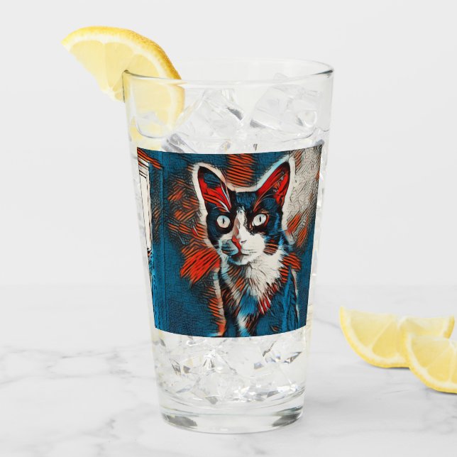 Magic Cat Tumbler Glass (Front Ice)