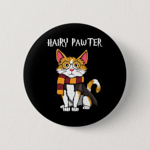 Magic Cat With Gles Wich Cat  Button