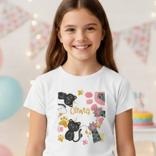 Magic caticorn and cats paws T-shirt