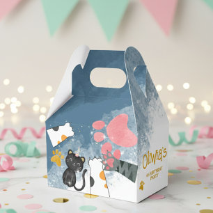 Magic caticorn birthday Paper Favor Box