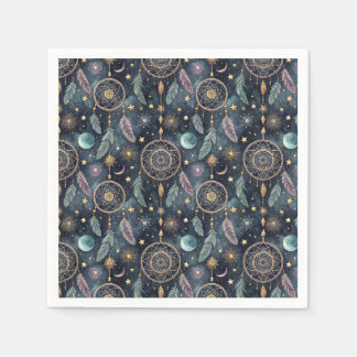 Magic Celestial Dreamcatcher Starry Night Pattern Napkins
