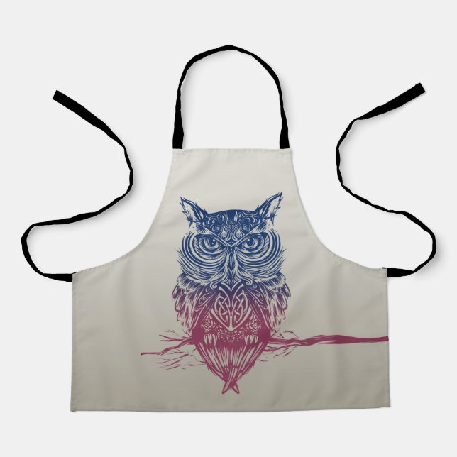 Magic Celtic owl Apron (Front)