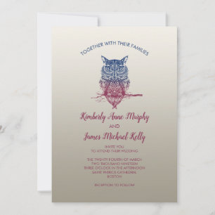 Magic Celtic owl Invitation