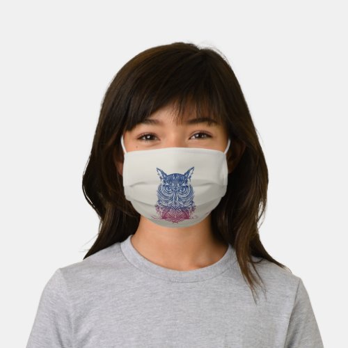 Magic Celtic owl Kids Cloth Face Mask