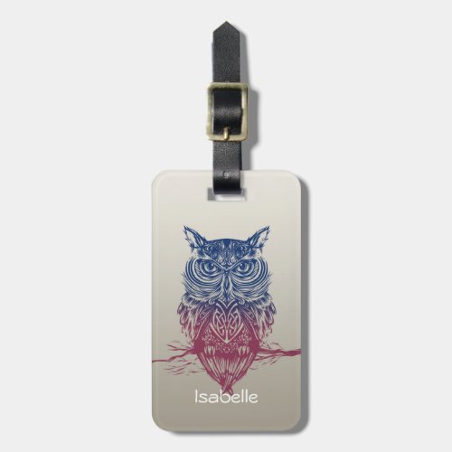 Magic Celtic owl                                   Luggage Tag