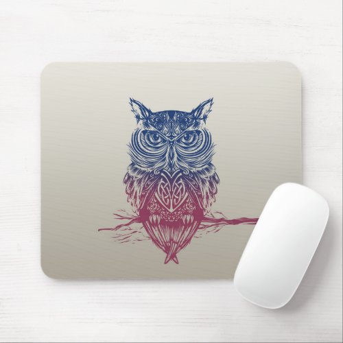 Magic Celtic owl Mouse Pad