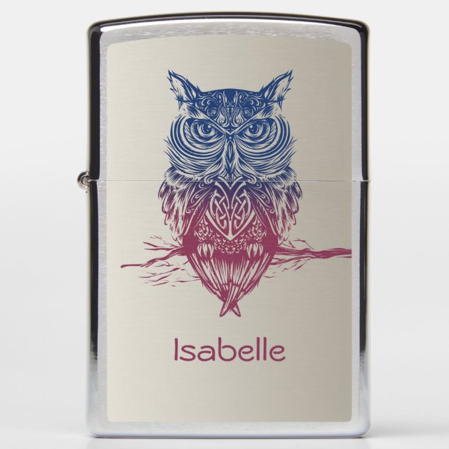 Magic Celtic owl Zippo Lighter | Zazzle