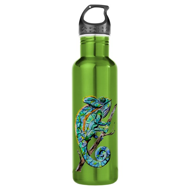 Magic Chameleon Stainless Steel Water Bottle (Front)