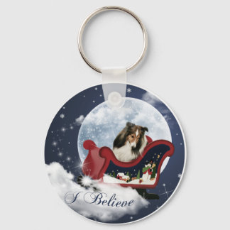 Magic Christmas Sheltie Keychain