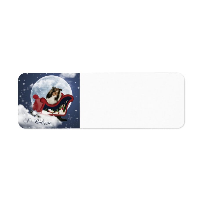 Magic Christmas Sheltie Return Address Label