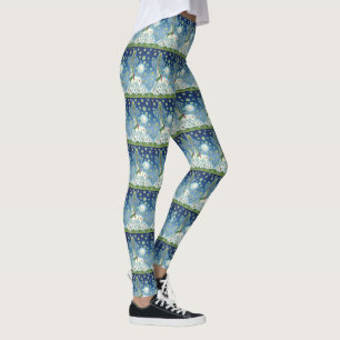 MAGIC CHRISTMAS UNICORN, HOLIDAY HORSE LEGGINGS