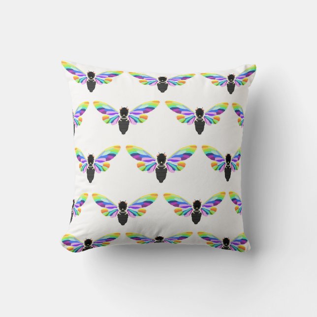 Magic Cicada Throw Pillow (Front)