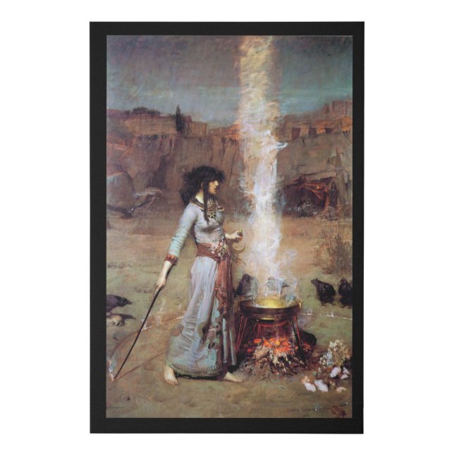 Magic Circle, John William Waterhouse Faux Canvas Print (Front)