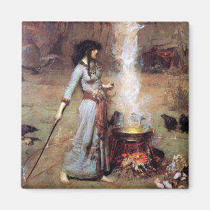 Magic Circle, John William Waterhouse Magnet