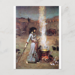 Magic Circle, John William Waterhouse Postcard