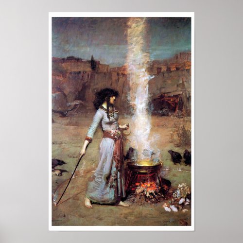 Magic Circle John William Waterhouse Poster