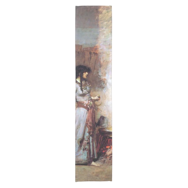 Magic Circle, John William Waterhouse Short Table Runner (Front)