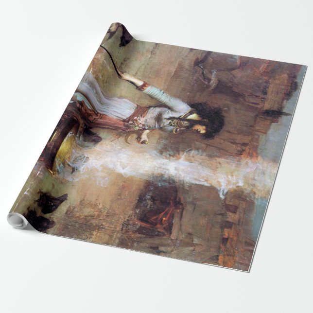 Magic Circle, John William Waterhouse Wrapping Paper (Unrolled)