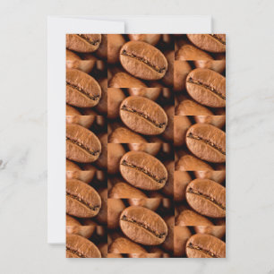 Magic coffee beans earth color brown gold invitation