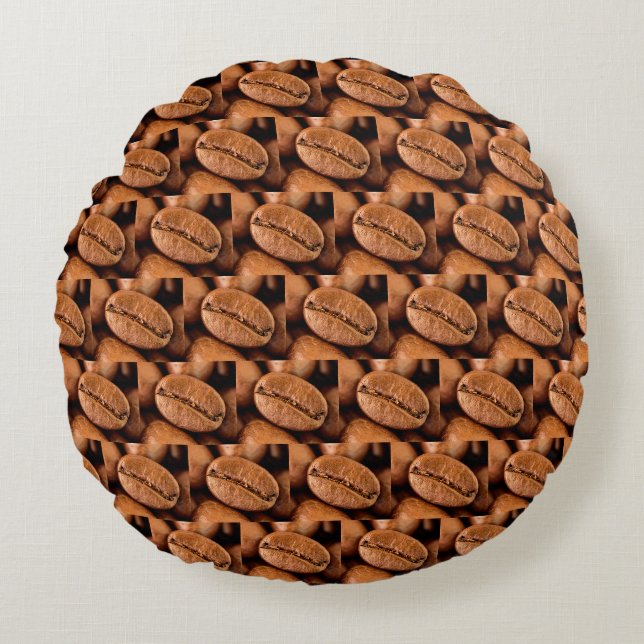Magic coffee beans round pillow (Front)