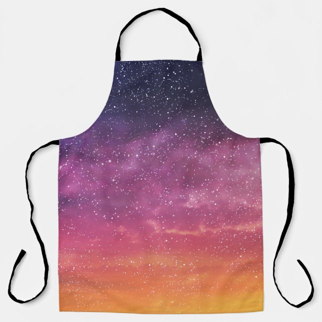 Magic Color: Enchanting Sky Background. Apron (Front)