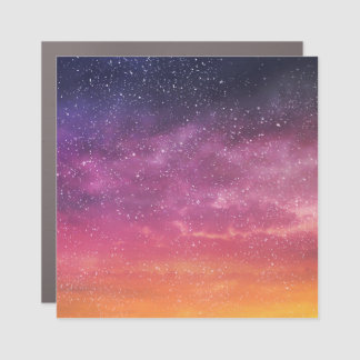 Magic Color: Enchanting Sky Background. Car Magnet