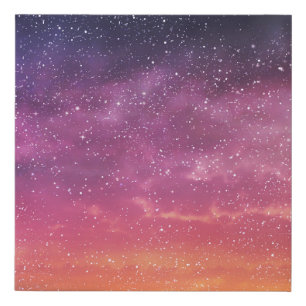 Magic Color: Enchanting Sky Background. Faux Canvas Print