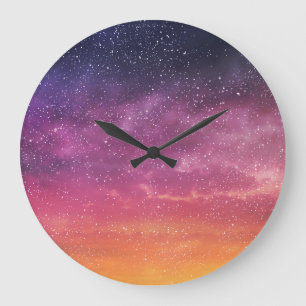 Magic Color: Enchanting Sky Background. Large Clock