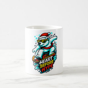 Magic Color Morph Snowboard Polar Bear Christmas Color Morph Mug