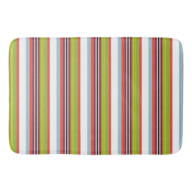 Magic colorful stripes bath mat (Front)