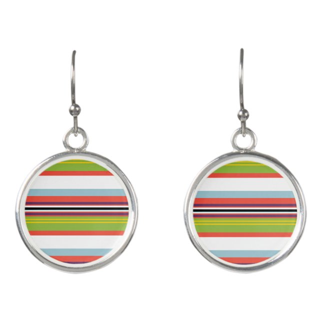 Magic colorful stripes earrings (Front)