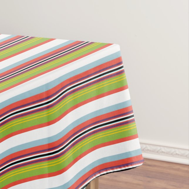 Magic colorful stripes tablecloth (In Situ)