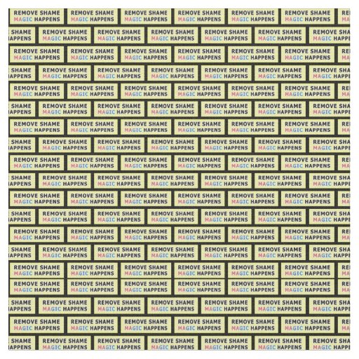 Magic concept typographic phrase pattern fabric