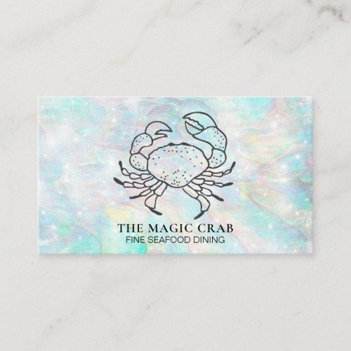  Magic Crab Fine Dining by The Sea Pastel Business Card